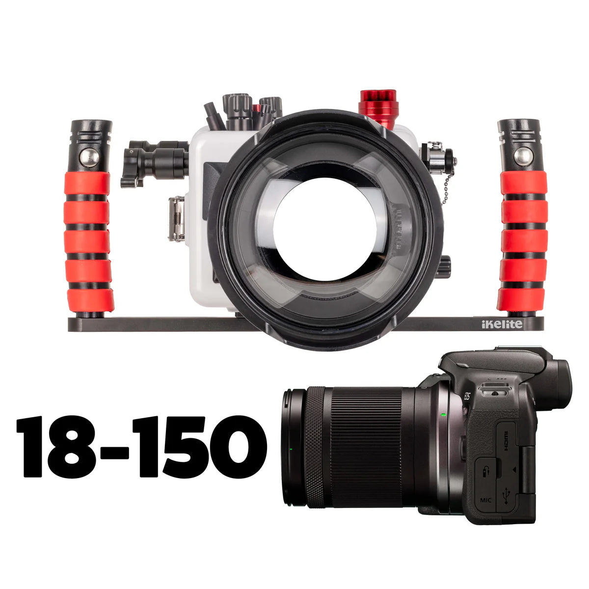 200DLM/D Underwater Housing, Canon EOS R10, and 18-150mm Lens Kit [Fiber Optic Update]